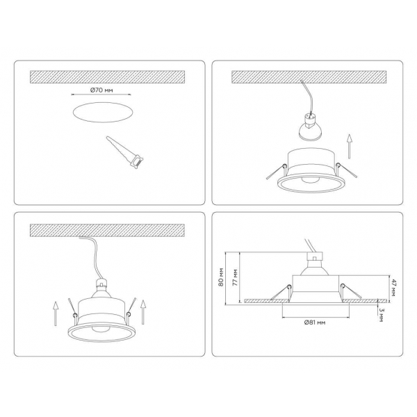 Светильник встраиваемый Ambrella Light TN102806 Светильник встраиваемый Ambrella Light TN102806