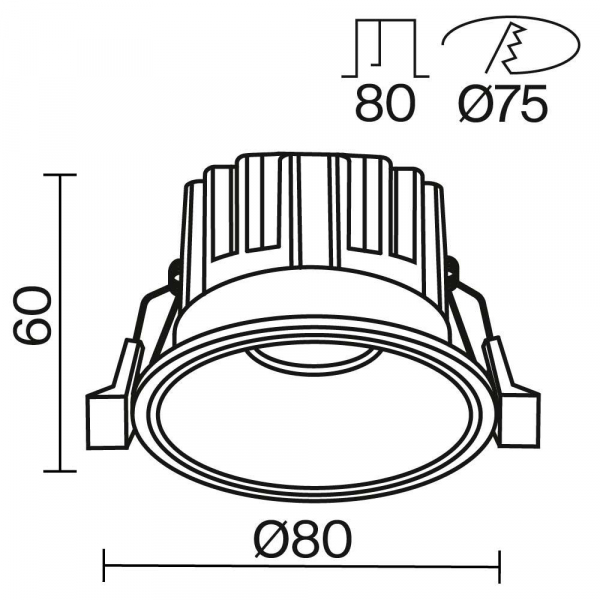 Встраиваемый светильник Maytoni Technical Round DL058-12W4K-W Встраиваемый светильник Maytoni Technical Round DL058-12W4K-W