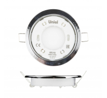 Встраиваемый светильник Uniel GX53/H2 Chrome 10 Prom UL-00005052