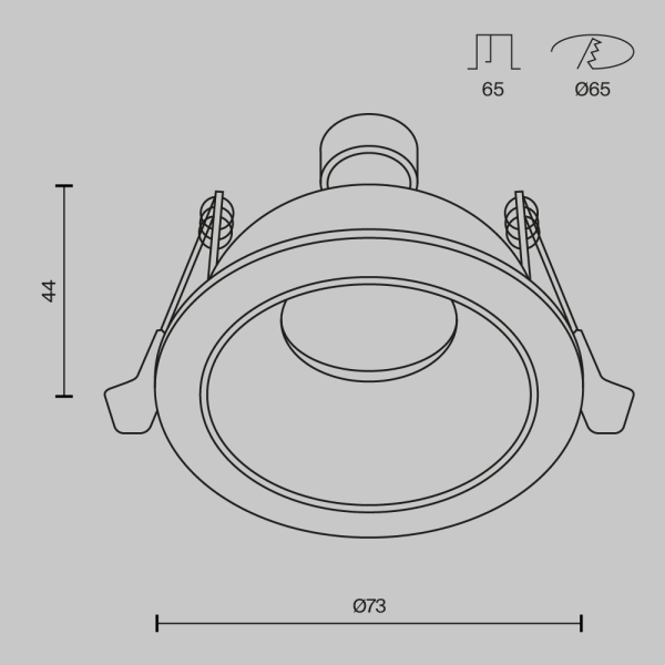Встраиваемый светильник Maytoni Technical Downlight Share DL126-GU10-W