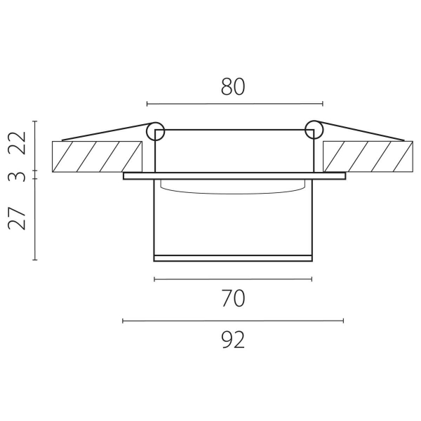 Светильник встраиваемый MR16/GU10 max 1x12Вт Maturo GU10 Lightstar 072007 Светильник встраиваемый MR16/GU10 max 1x12Вт Maturo GU10 Lightstar 072007