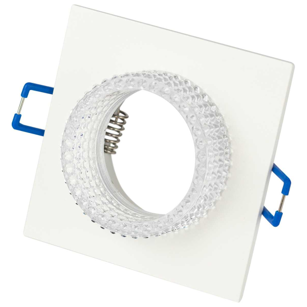 Светильник встраиваемый декоративный ЭРА DK110 WH/CL под лампу MR16 GU5.3 белый/прозрачный Б0058411