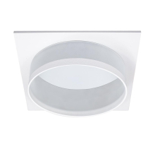 Светильник встраиваемый Feron DL701 потолочный GX70 белый квадрат 51095