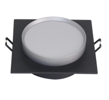 Светильник встраиваемый Feron DL506 потолочный GX53 черный + серебро квадрат 51363