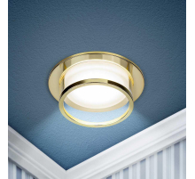 Светильник встраиваемый декоративный ЭРА DK99 GD под лампу MR16 GU5.3 золото Б0058395