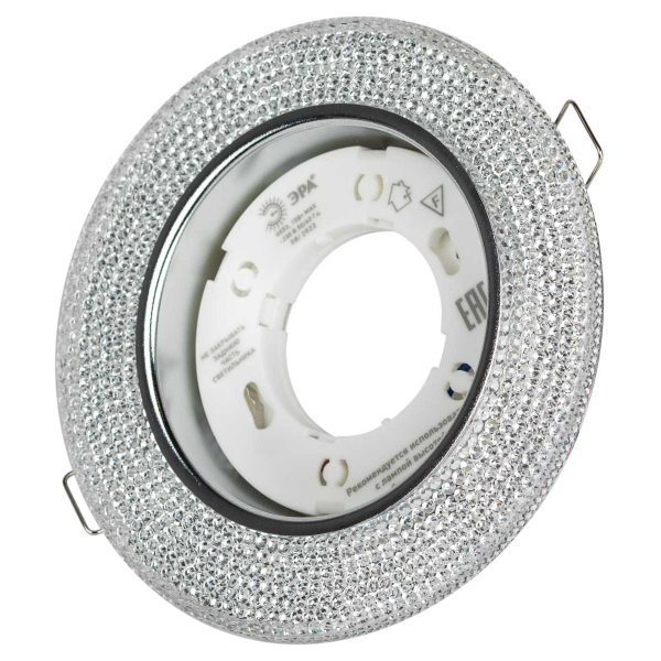 Светильник встраиваемый cо светодиодной подсветкой ЭРА DK LD53 WH под лампу GX53 белый Б0057475