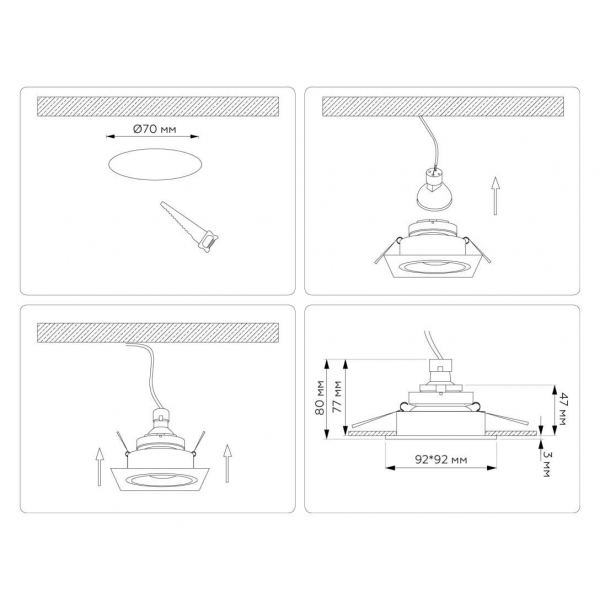 Светильник встраиваемый Ambrella Light TN102828 Светильник встраиваемый Ambrella Light TN102828