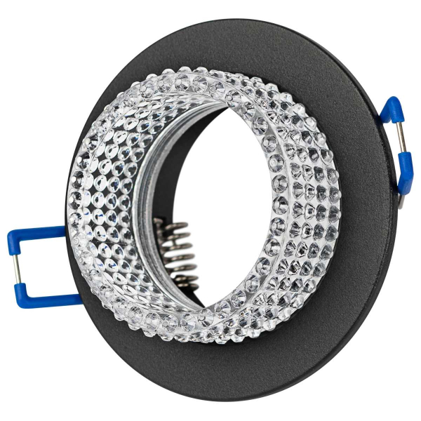 Светильник встраиваемый декоративный ЭРА DK109 BK/CL под лампу MR16 GU5.3 черный/прозрачный Б0058417