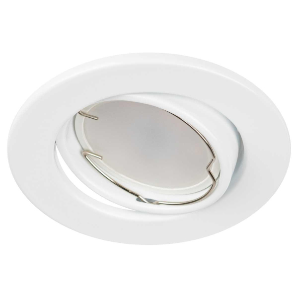 Светильник встраиваемый штампованный ЭРА ST2A WH SET 10 под лампу MR16 GU5.3 поворотный белый набор 10 шт Б0070924