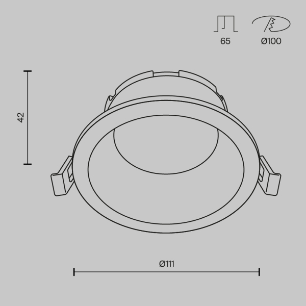 Встраиваемый светильник Maytoni Technical Downlight Share DL126-GX53-W