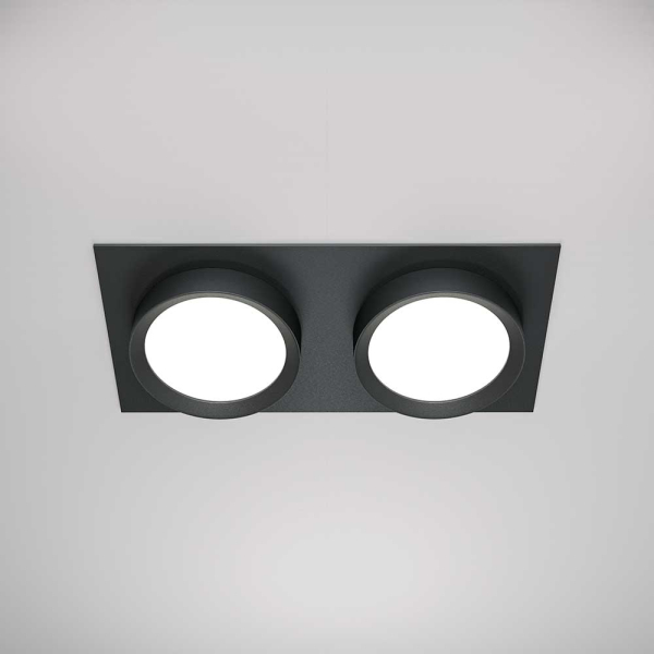 Встраиваемый светильник Maytoni Technical Hoop DL086-02-GX53-SQ-B