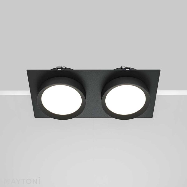 Встраиваемый светильник Maytoni Technical Hoop DL086-02-GX53-SQ-B