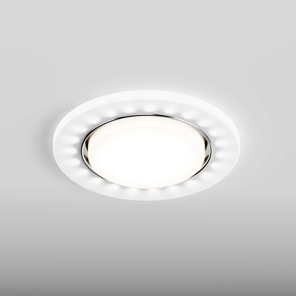 Встраиваемый светильник Hesby Lighting Aurora IP20, 15Вт + LED 4Вт, GX53, белый HSBL_0132 Встраиваемый светильник Hesby Lighting Aurora IP20, 15Вт + LED 4Вт, GX53, белый HSBL_0132