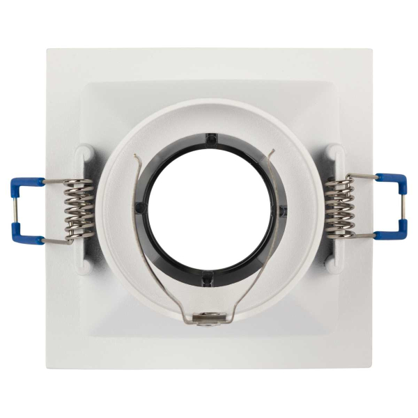 Светильник встраиваемый декоративный ЭРА KL102 WH/CH под лампу MR16 GU5.3 белый/хром Б0056354