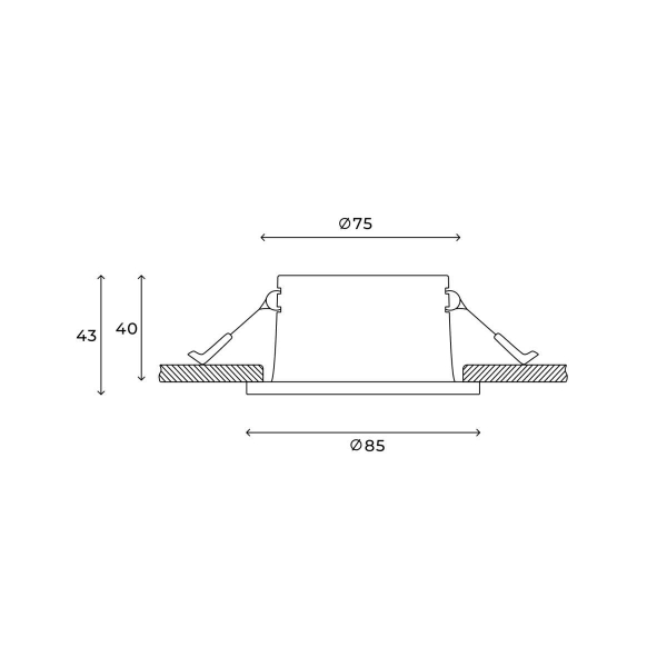 Встраиваемый светильник Hesby Lighting Nova IP44, 35Вт, GU10, белый HSBL_0135