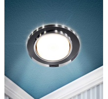 Светильник встраиваемый cо светодиодной подсветкой ЭРА DK LD51 BK под лампу GX53 черный Б0057468