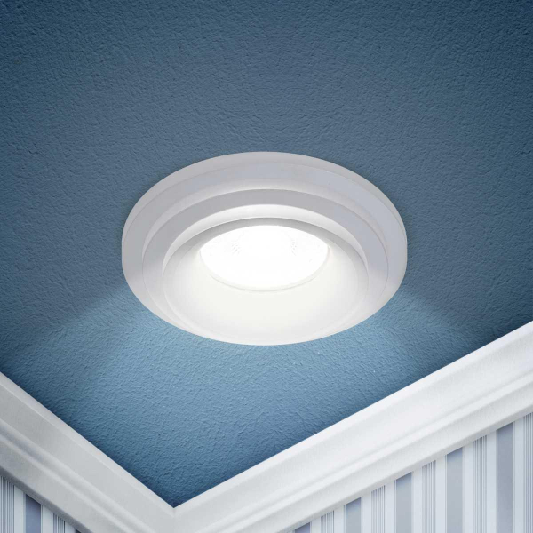 Светильник встраиваемый декоративный ЭРА DK105 WH под лампу MR16 GU5.3 белый Б0058392