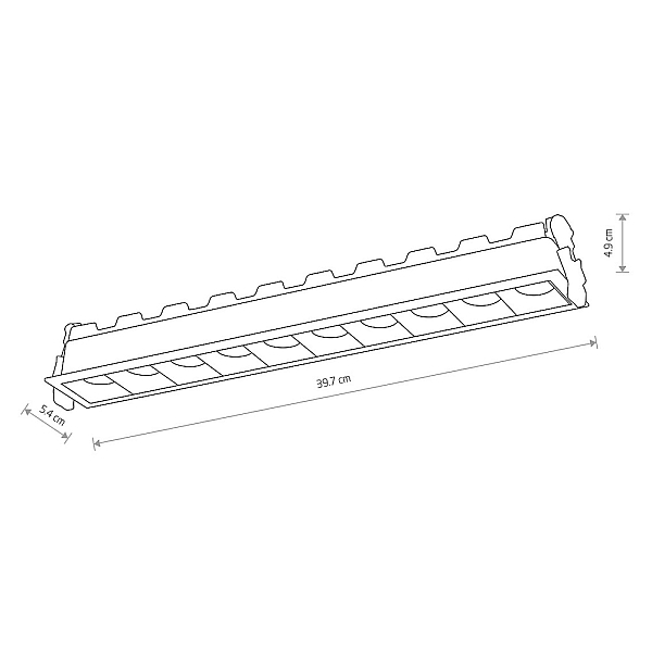 Встраиваемый светильник Nowodvorski Midi Led Black 10063