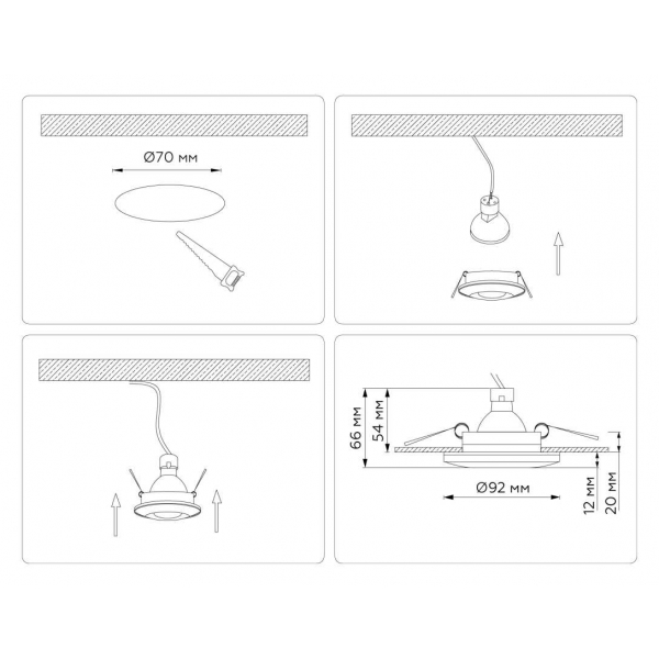 Светильник встраиваемый Ambrella Light TN3201 Светильник встраиваемый Ambrella Light TN3201