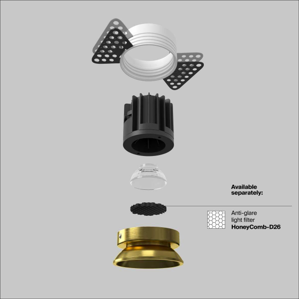 Встраиваемый светодиодный светильник Maytoni Round DL058-12W3K-TRS-BS Встраиваемый светодиодный светильник Maytoni Round DL058-12W3K-TRS-BS