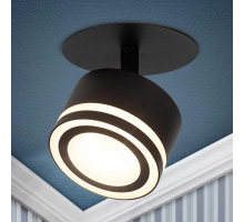 Светильник встраиваемый ЭРА DK114 BK под лампу GX53 поворотный черный Б0059790