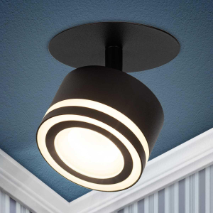 Светильник встраиваемый ЭРА DK114 BK под лампу GX53 поворотный черный Б0059790