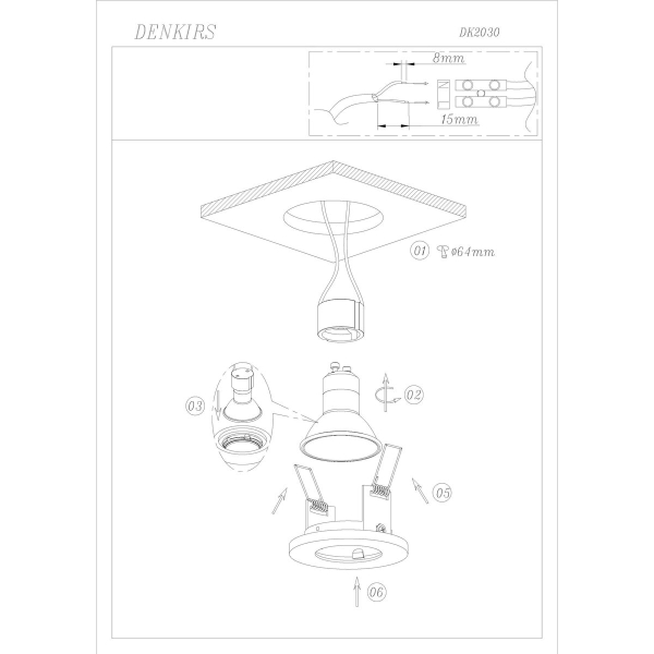 Встраиваемый светильник Denkirs DK2030-WH