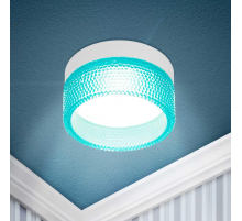 Светильник встраиваемый ЭРА DK97 WH/Blue под лампу GX53 белый/голубой Б0057458