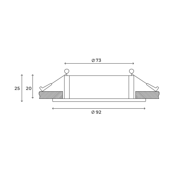 Встраиваемый светильник Hesby Lighting Hesby Breeze IP20,50Вт, GU10, белый HSBL_0097