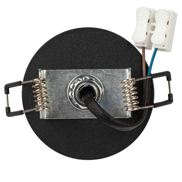 Светильник встраиваемый алюминиевый ЭРА KL106 BK под лампу MR16 GU10 черный матовый Б0061623