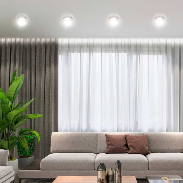 Светильник встраиваемый ЭРА DK97 CH/TR под лампу GX53 хром/прозрачный Б0057463