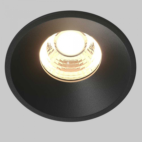 Встраиваемый светодиодный светильник Maytoni Round DL058-7W3K-B Встраиваемый светодиодный светильник Maytoni Round DL058-7W3K-B