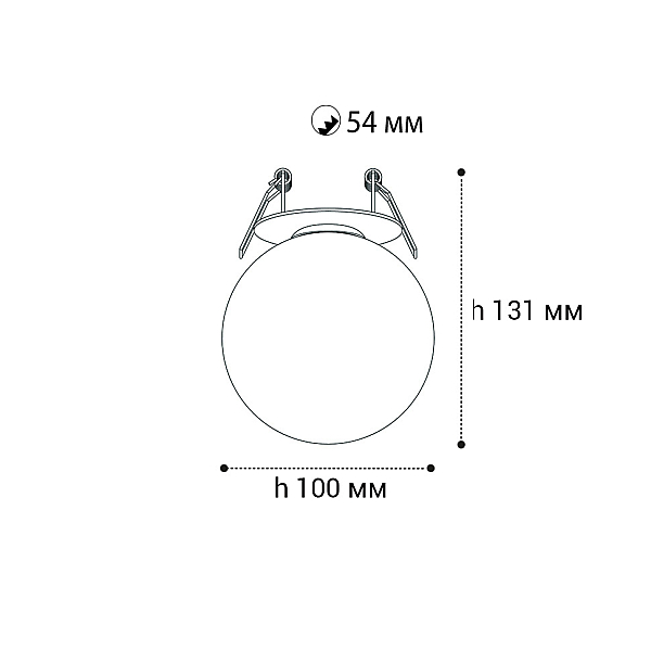 Встраиваемый светодиодный светильник Italline IT08-8026 black 3000K