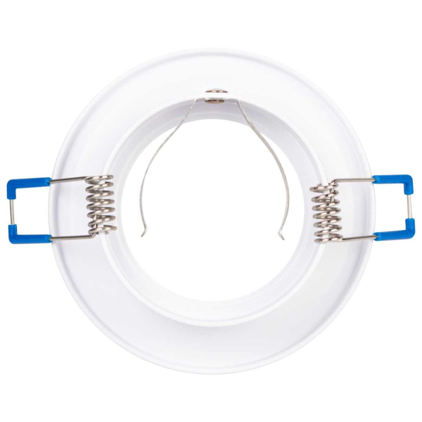 Светильник встраиваемый алюминиевый ЭРА KL107 WH/SL под лампу MR16 GU5.3 белый/серебро Б0061096