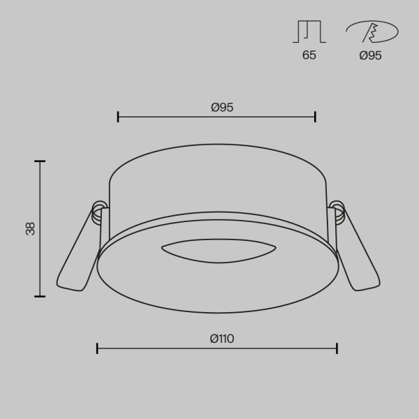 Встраиваемый светильник Maytoni Technical DL027-GX53-MG