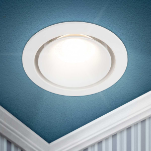 Светильник встраиваемый алюминиевый ЭРА KL100 WH под лампу MR16 GU5.3 белый Б0055584