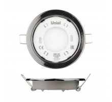 Встраиваемый светильник Uniel GX53/H2 Black Chrome 10 Prom UL-00005055