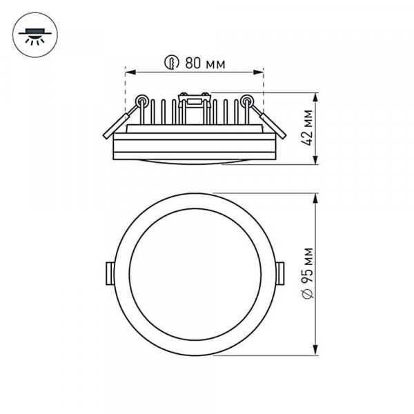 Встраиваемый светодиодный светильник Arlight LTD-95SOL-10W Day White 017990 Встраиваемый светодиодный светильник Arlight LTD-95SOL-10W Day White 017990