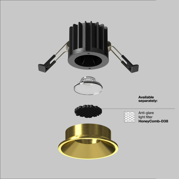 Встраиваемый светодиодный светильник Maytoni Round DL058-7W3K-BS Встраиваемый светодиодный светильник Maytoni Round DL058-7W3K-BS