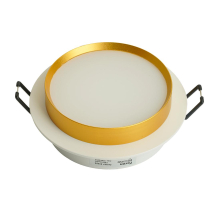 Светильник встраиваемый Feron DL507 потолочный GX53 белый + золото круг 51354