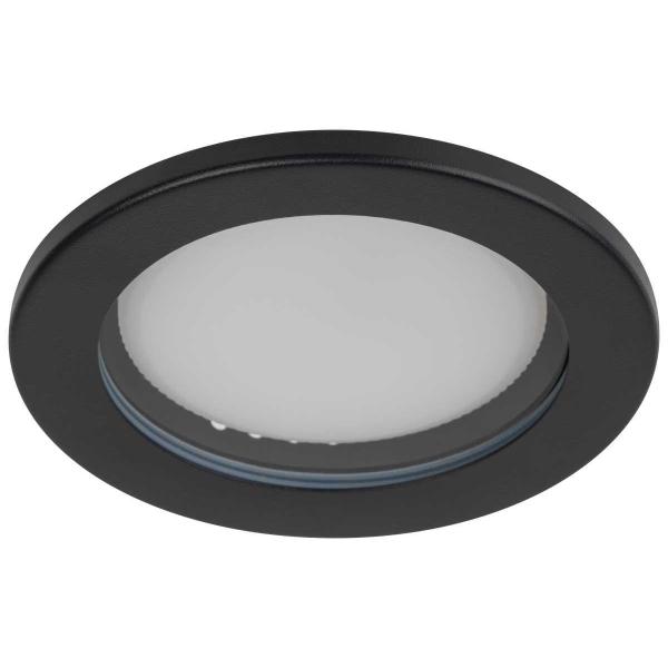 Встраиваемый светильник влагозащищенный ЭРА KL95 SBK SET 5 под лампу GX53 IP44 черный набор 5 шт Б0070921