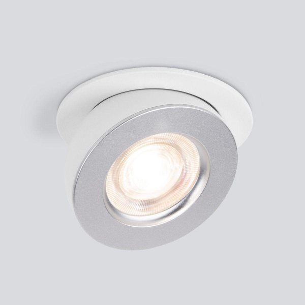Встраиваемый светодиодный светильник Elektrostandard Pruno 25080/LED белый/серебро a060946 Встраиваемый светодиодный светильник Elektrostandard Pruno 25080/LED белый/серебро a060946