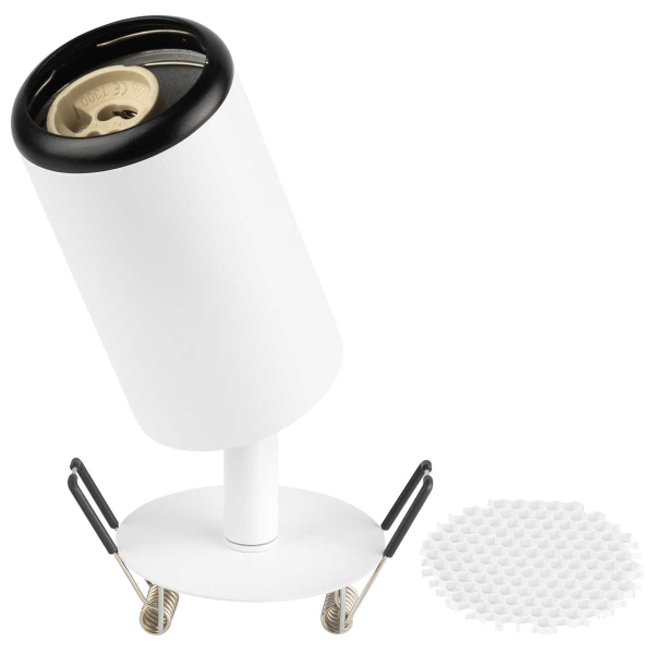 Светильник встраиваемый алюминиевый ЭРА KL106 WH/BK под лампу MR16 GU10 белый/черный матовый Б0061628