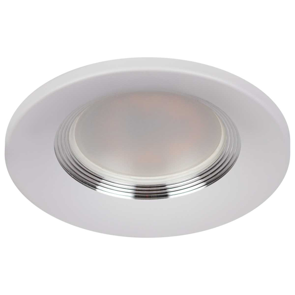 Светильник встраиваемый алюминиевый ЭРА KL107 WH/SL под лампу MR16 GU5.3 белый/серебро Б0061096