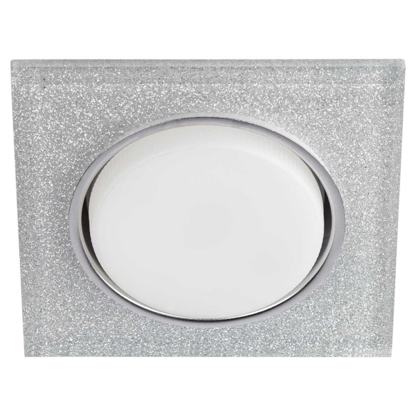 Светильник встраиваемый cо светодиодной подсветкой ЭРА DK LD50 CH/SHSL под лампу GX53 хром/серебро Б0057471