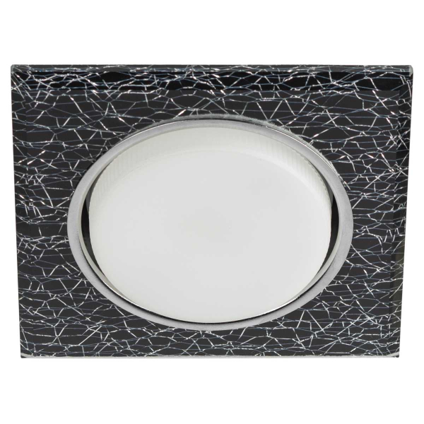 Светильник встраиваемый cо светодиодной подсветкой ЭРА DK LD50 WH/BK под лампу GX53 белый/черный Б0057469