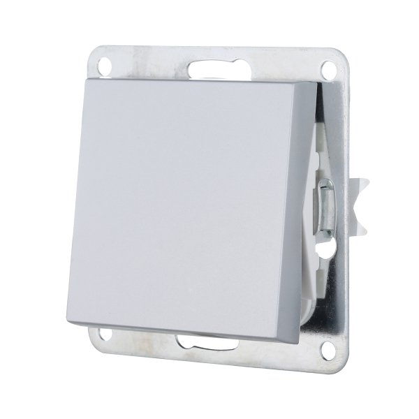 Переключатель LK Studio 1-кл., перекрестный (схема 7) 16 A, 250 B (серебристый металлик) LK80 840603-1