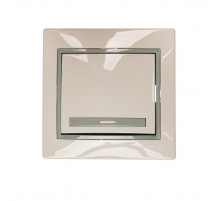 Выключатель Lezard Mira белый с серой вставкой 701-0215-100