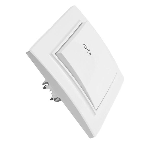 Переключатель одноклавишный Stekker Эрна белый PSW10-9005-01 39617