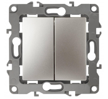 Выключатель двухклавишный ЭРА 12 10AX 250V 12-1104-04 Б0014648